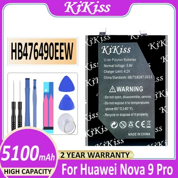 Оригинальный аккумулятор KiKiss HB476490EEW 5100 мАч Для Honor 50 pro Для Honor50 pro Для Huawei Nova 9 Pro Nova9 Pro Bateria