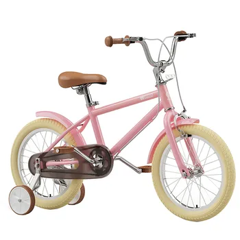 Педаль велосипеда для детей в горном регионе, односкоростное транспортное средство, красивое вспомогательное колесо, тонкое цветовое сочетание,