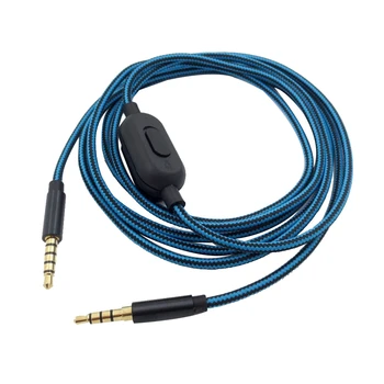 Портативный кабель для наушников Аудиокабель для Logitech Astro A10 A40 A30, наушники, аксессуары для гарнитуры (регулятор громкости)