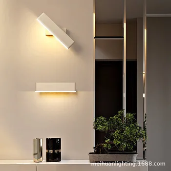 Прикроватный настенный светильник Спальня Светодиодная лампа Поворотная стена для гостиной Кабинета Настенный светильник для прохода