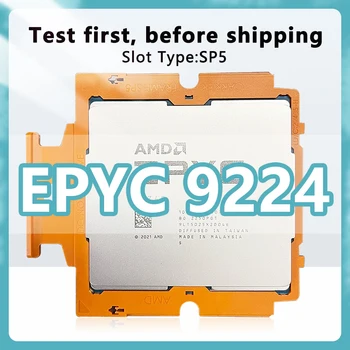 Процессор EPYC 9224 5 нм 24 Ядра 48 Потоков 2,5 ГГц 64 МБ 200 Вт процессор LGA6096 Для системы рабочих станций на Чипе материнской платы 9004