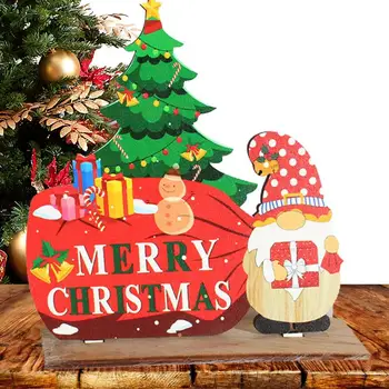 Рождественская деревянная табличка на столе, центральные элементы стола Санта-Клауса, таблички, украшения стола с рождественской тематикой для званого ужина, кофе