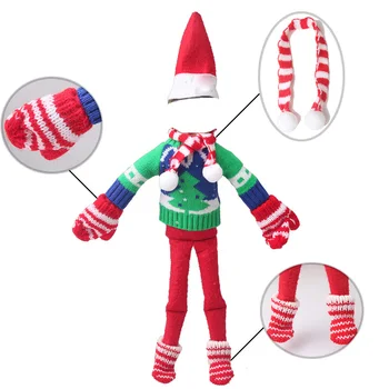 Рождественский эльф на полке Одежда и аксессуары, 3 шт. красных перчаток, шарфов, носков для 35-сантиметровых кукольных игрушек Elfs, рождественские подарки