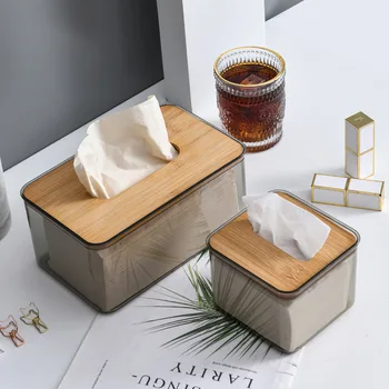 Скандинавская Простая Креативная Прозрачная коробка для салфеток, Бумажная коробка для дома, гостиной, Лицевая бумага, коробка для хранения салфеток в ресторане