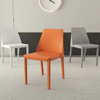 Современный минималистичный дизайнерский стул для дома и отеля в кремовом стиле со спинкой для обеденного стула