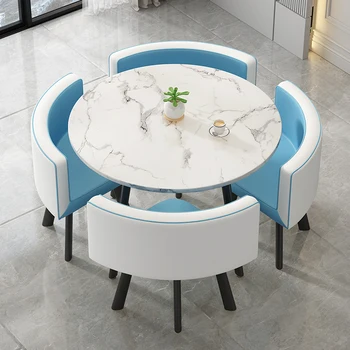 Современный минималистичный обеденный стол Для приемной, Обеденные столы для гостиной, Роскошная Бытовая Кухонная мебель Para El Hogar