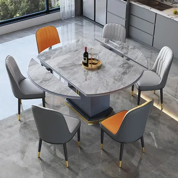 Современный мобильный дизайн, Популярный в Скандинавии Обеденный стол для маленькой квартиры, Складные стулья, Комбинированная Бытовая мебель для дома