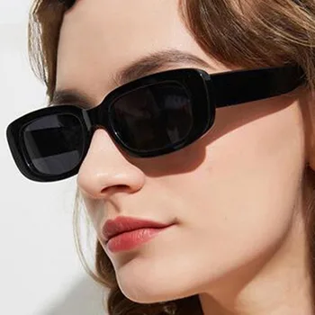 Солнцезащитные очки Классические ослепительные Квадратные очки Женский бренд Винтажные Маленькие Прямоугольные Велосипедные солнцезащитные очки Женские очки с антибликовым покрытием