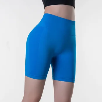 Спортивные шорты для йоги для бега, велоспорта, женские леггинсы для фитнеса с защитой от скручивания, быстросохнущие дышащие шорты для йоги с высокой талией