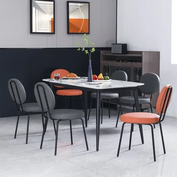 Стулья для столовой для спальни, водонепроницаемые Роскошные металлические Красивые обеденные стулья, дизайнерская современная мебель для дома Sillas De Comedor