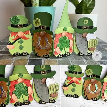 Февраль 2023 Производство штампов Lucky Leprechonons Gnome Sweet Gnome Набор Штампов Die Альбом для Вырезок Из бумаги с Тиснением Альбом для открыток Craft