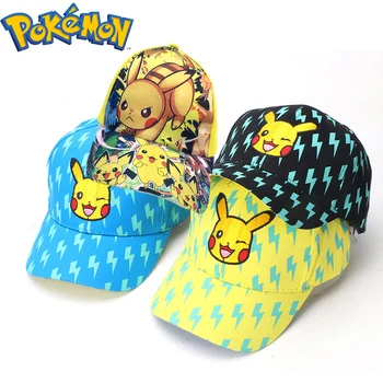 Фигурки Покемонов, бейсбольная кепка Пикачу, мультяшная кепка Генгар, хлопковая кепка в стиле хип-хоп, детские солнцезащитные шляпы Snapback для мальчиков